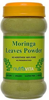 Nutra Vita Moringa Leaves Powder (Freeze Dried,Gluten Free, No Additives, No Preservatives)
