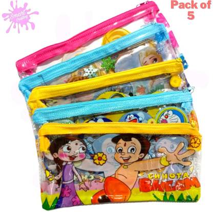 SmartCrafting Zipper Cartoon Printed Pouch Cartoon Printed Art Plastic Pencil Boxes