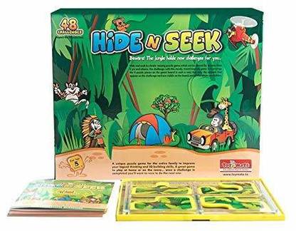 EVAN Hide N Seek- 48 Challenges- Brain Teasing Puzzle Game Board Game for Kids Educational Board Games