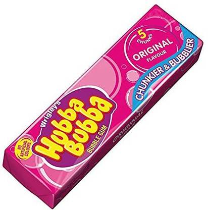 Hubba Bubba Chunky and Bubbly Bubble Gum Original Flavour, 35 g Strawberry Chewing Gum