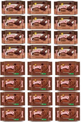 Sunfeast bounce double cream vanilla and chocolate and chocolate cream combo pack 800 gm Plain Biscuit