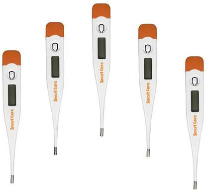Smart Care Flexible Tip Digital Large LCD Display, Highly Accurate & Precise with Buzzer (Pack of 5) Thermometer