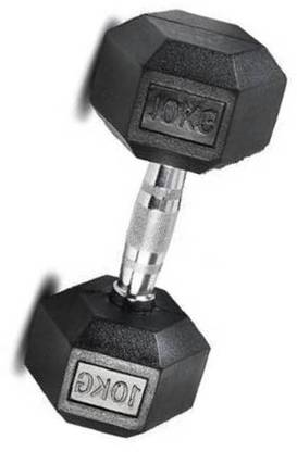 LCARNO Best Quality Dumbbell single (10kg*1) gon Dumbbell for Home Gym Workout Fixed Weight Dumbbell