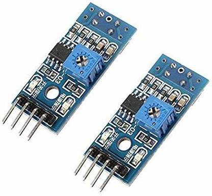 Aktronics TCRT5000 Infrared Reflective IR Photoelectric Sensor Switch Module 3.3-5V Obstacle Avoidance Barrier Line Track Sensor Module (Pack of 2) Electronic Components Electronic Hobby Kit