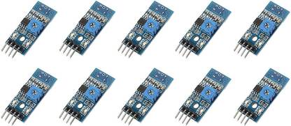Grahikum TCRT5000 Infrared Reflective IR Photoelectric Sensor Switch Module 3.3-5V Obstacle Avoidance Barrier Line Track Sensor Module (Pack of 10) Electronic Components Electronic Hobby Kit