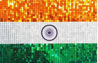 JumBow Tri Color INDIAN Flag Rectangle Outdoor Flag