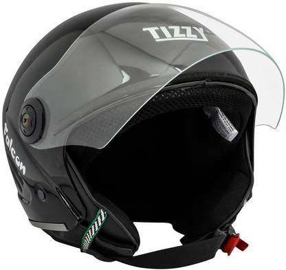 TIZZY Open Face ISI Marked 100% ABS with Unbreakable Visor Motorbike Helmet