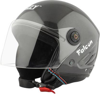 TIZZY Half Face Helmet With Plain Visor Bike Riding Helmets For Man Motorbike Helmet