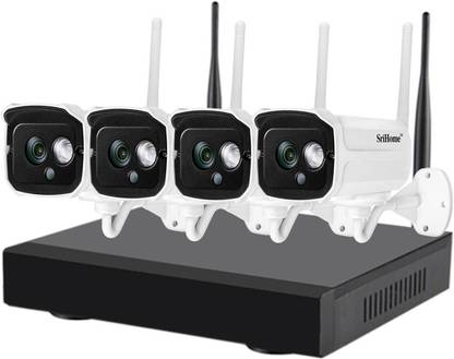 Srihome NVS001 4CH Wireless WIFI Network Monitoring Kit 4CH Wireless P2P NVR Phone Monitoring 1080P IP Camera Security Camera