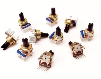 ERHIndia (Pack of 10) 100k Volume Control 6 pin Variable Resistor Potentiometer 100 k 6 pin Controller for DIY and Amplifier Kits 6 Pin Tone Small