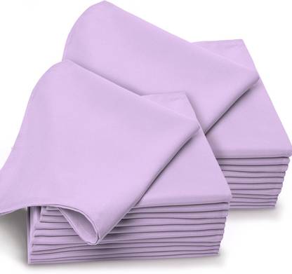 Pizuna 100% Long Staple Cotton Lavender Small Dinner Napkins - 14 inch x 14 inch (Set of 24), Soft, Premium, Durable LAVENDER Cloth Napkins