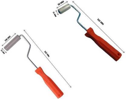 MD Fiberglass Roller Tool, Aluminum Alloy FRP Bubble Paddle Laminating Roller for FRP Resin Work (Pack of Two Size 21 x 50 mm & 21 x 140 mm) Paint Roller