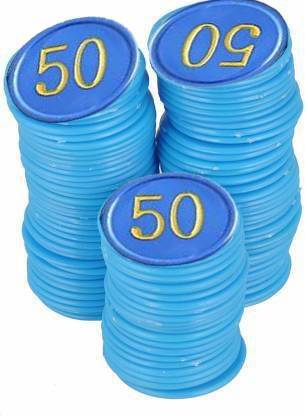 Bal samrat Plastic Token No 50 Numerical Token/Coin Multi Color (Multicolor)