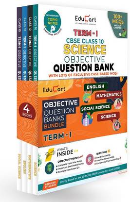 Educart TERM 1 MCQ Question Bank Class 10 Bundle 2022 - Maths, Science, English & SST Books (Based On New MCQs Type Introduced In 2nd Sep 2021 CBSE Sample Paper)EDUBOOK