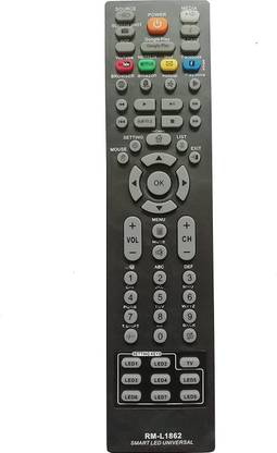 LipiWorld RM-L1862 Universal Remote Control Work with All Most All Types of Televisions LED LCD  Plasma Smart Tv Remote Controller