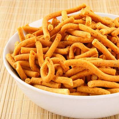 FreshoCartz Special Rajasthani Khokha Sev | Jadi Sev | Ganthiya/Gathiya | Spicy Sticks ( Namkeen/Snacks)
