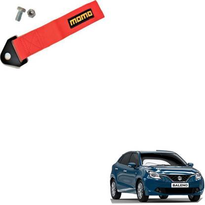 SEMAPHORE Universal Premium RED MOMO TOW BELT & STRAP Front & Rear For Maruti Baleno 0.24 m Towing Cable