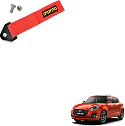 SEMAPHORE Universal Premium RED MOMO TOW BELT & STRAP Front & Rear For Maruti Swift 0.24 m Towing Cable