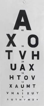 ECP eye test "ENGLISH" Vision Test Chart