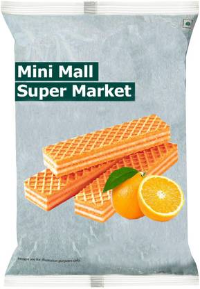 MINIMALL SUPER MARKET Orange Flavoured Waffy Biscuits Waffles