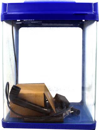 RAE CAY E230 - Blue Imported Mini Aquarium Round Ends Aquarium Tank