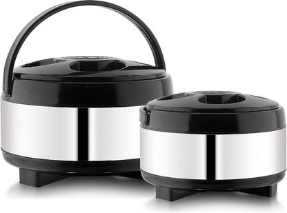 aurapuro AURAPURO COMBO SET OF 2 CASSEROLES OF 1500ML & 2500ML Pack of 2 Serve Casserole Set