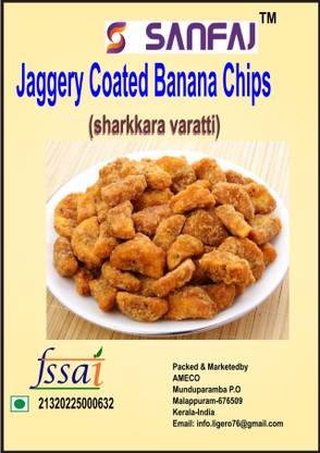 sanfaj Jaggery Coated Banana Chips ( Sarkara Varatti) Chips