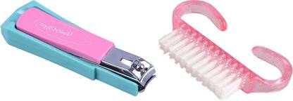 Elecsera Nail Art Cleaning Brush with Nail Cutter