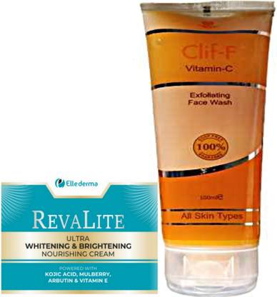 Ellederma 1 Revalite cream With 4 Clif-f face wash