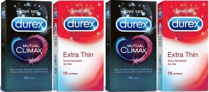 DUREX Mutual Climax and Extra Thin (Pack of 4) Condom