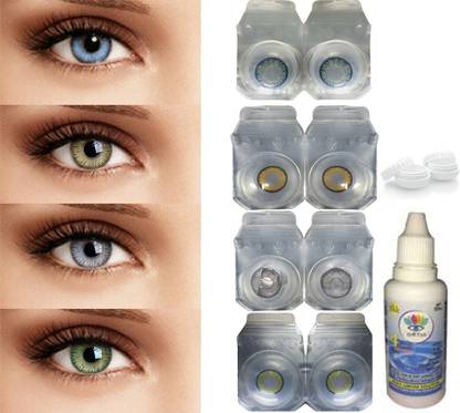 Diamond Eye Hazel Green Grey Blue combo monthly disposable