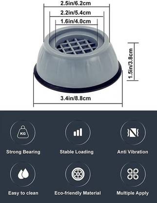 NIPRAM NATIONAL Anti Vibration Pads Topload Washing Machine Front Load Washing Machine Stands All Size Table Legs