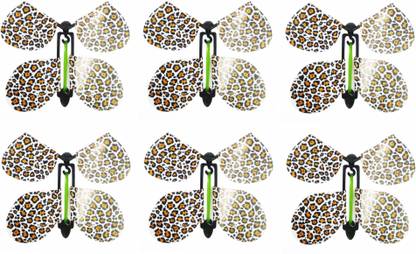 D'Mega Mart 6 PCS Flying Butterflies Funny Wind Up Butterfly Toy Surprise Magic Butterfly AC Flying Butterfly Gag Toy