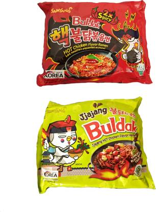 Samyang 2x Spicy And Jiajang Hot Chicken Flavour Ramen (140 x 2) Instant Noodles Non-vegetarian