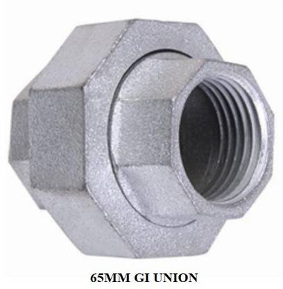 Unik 65MM GI UNION PACK OF 1 2-Way Union Pipe Joint