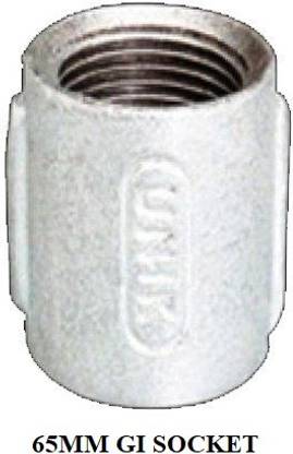 Unik 65MM GI SOCKET PACK OF 1 2-Way Coupling Pipe Joint