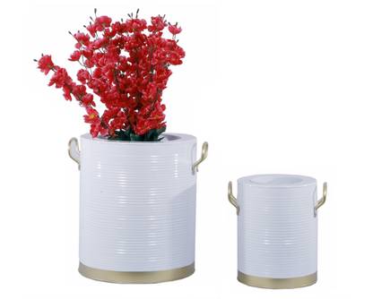 Amna Gardens metal Pot Planter Container Round Shape Gamla/ Flower Pot For Garden Home Decoration Plant Container Set