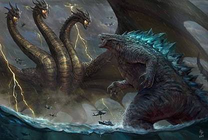 Movie Godzilla King Of The Monsters Godzilla King Ghidorah Matte Finish Poster Paper Print