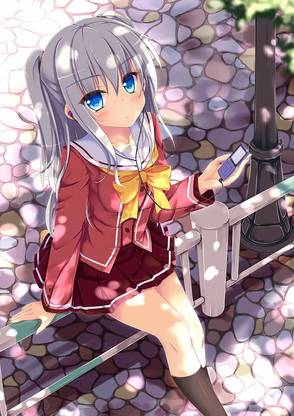 Anime Girls Tomori Nao Charlotte Anime Matte Finish Poster F-90 Paper Print