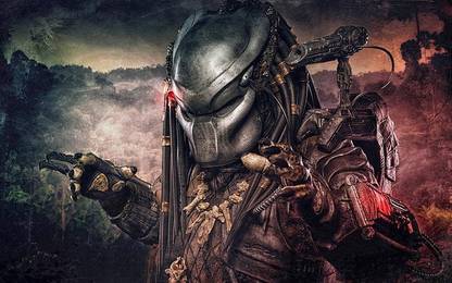 Alien Vs Predator Predator Movie Science Fiction Helmet Matte Finish Poster Paper Print