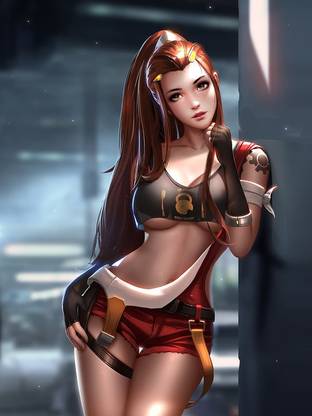 Anime Girls Underboob Liang Xing Matte Finish Poster Paper Print