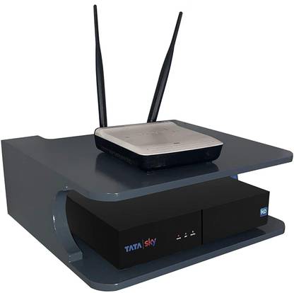 VANIYA CRAFTS Setup Box Stand / Holder / Wifi Holder / Router For Wall MDF (Medium Density Fiber) Wall Shelf