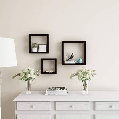 forex max handicrafts Square Shape MDF Wall Shelf ( Denister Fiber Wall Shelf ) Set of 3 Package of 1 MDF (Medium Density Fiber) Wall Shelf (Number of Shelves - 3, MDF (Medium Density Fiber) Wall Shelf