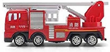 SR Toys Fire rescue truck play vehicles fire truck fire engine toys scale truck simulation play set model collection educational learning toys for children kids (Red)