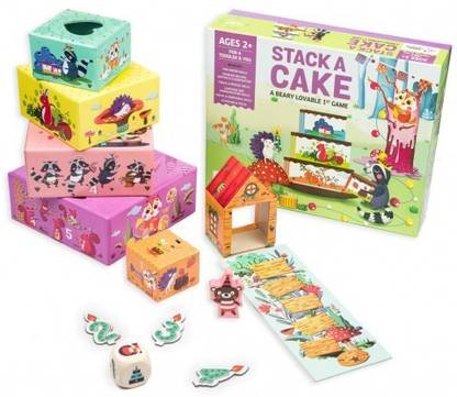Chalk and Chuckles Stack a Cake, 2Y+ Board Game Accessories