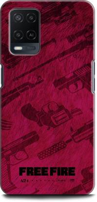INDICRAFT Back Cover for OPPO A54, CPH2239 GUNS, BULLETS, FREE FIRE, ABSTRACT, TEXTURE