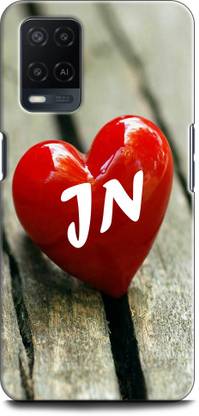 INDICRAFT Back Cover for OPPO A54, CPH2239 J N, J LOVES N, NAME, LETTER, ALPHABET, JN LOVE, HART, BLUE