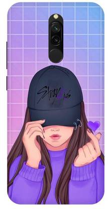 THESTONEWELL Back Cover for Redmi 8 bts army girl band korean singer dancer