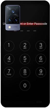UMPRINT Back Cover for Vivo V21 5G/V2050 Passcode Screen Unlock Printed Back Cover