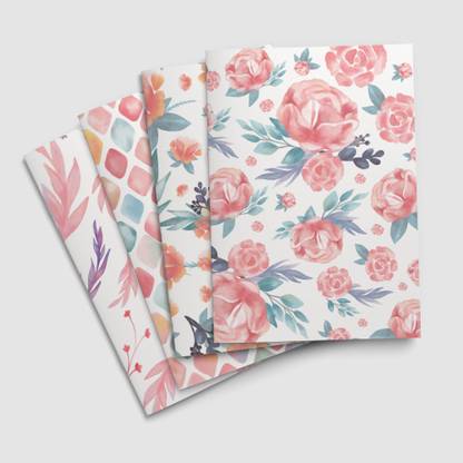 ArtMilan Floral series A5 Notebook Blank 80 Pages